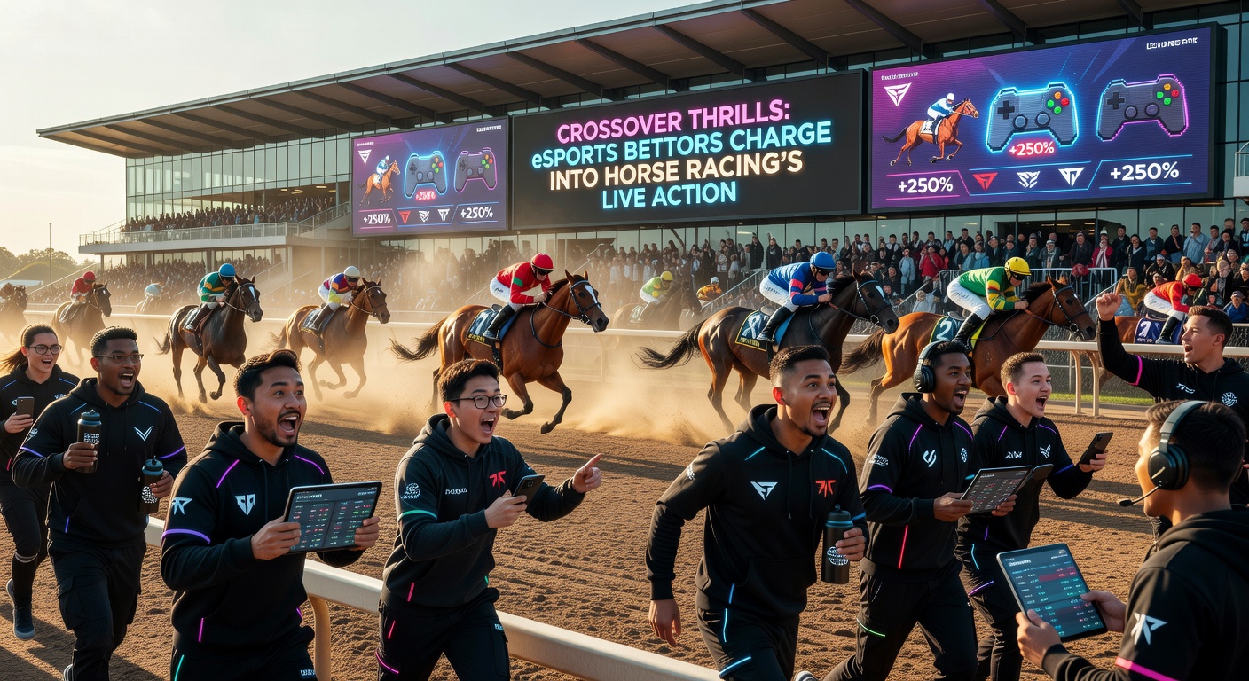 Pferderennen-Live-Stream mit eSports-Style-Overlays, Quoten-Updates und jungen Wettern an Smartphones